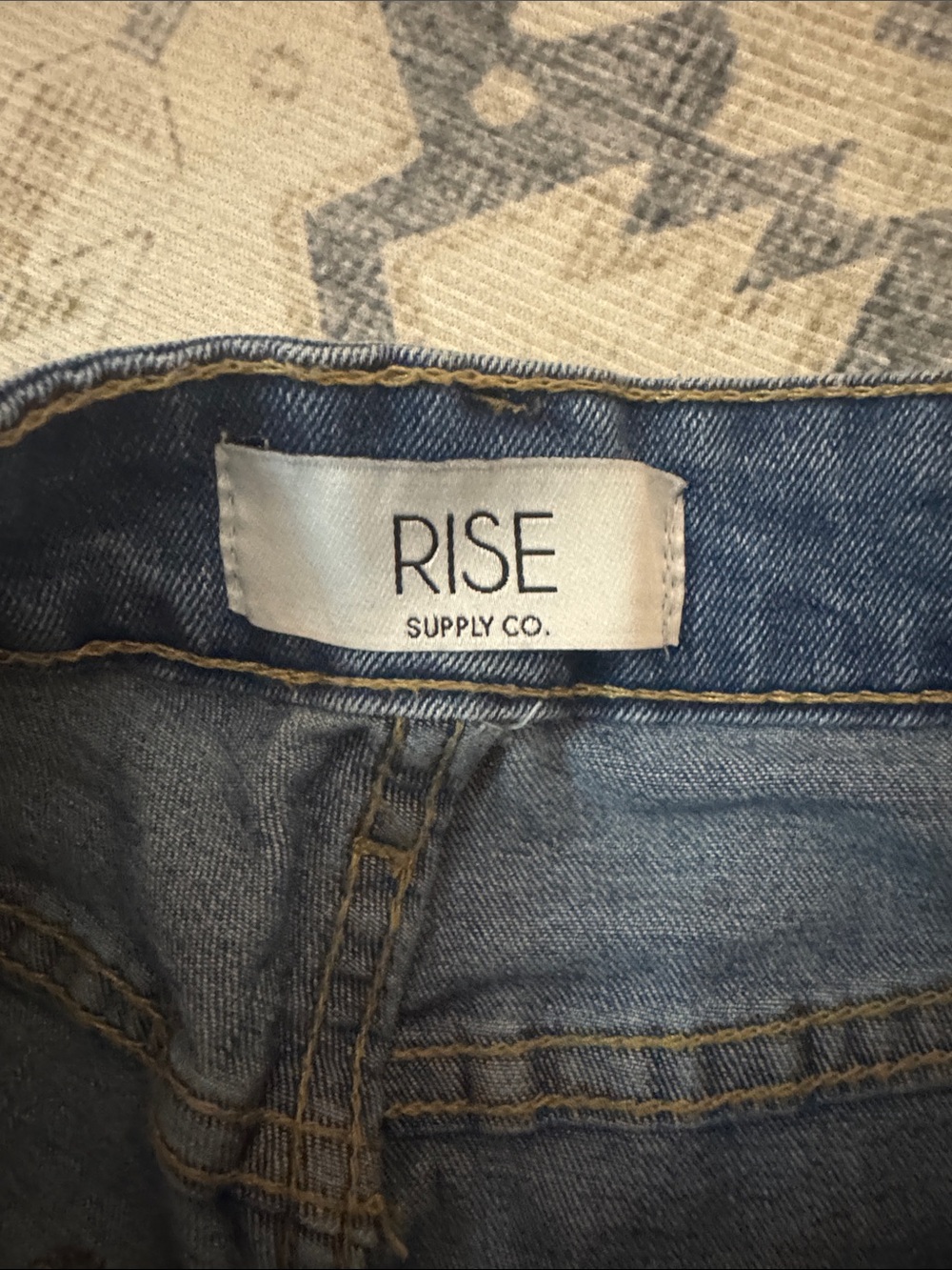 Rise Supply Co High Rise Wide Leg Jeans 00 Medium Wash 90s Denim - Picture 2 of 4